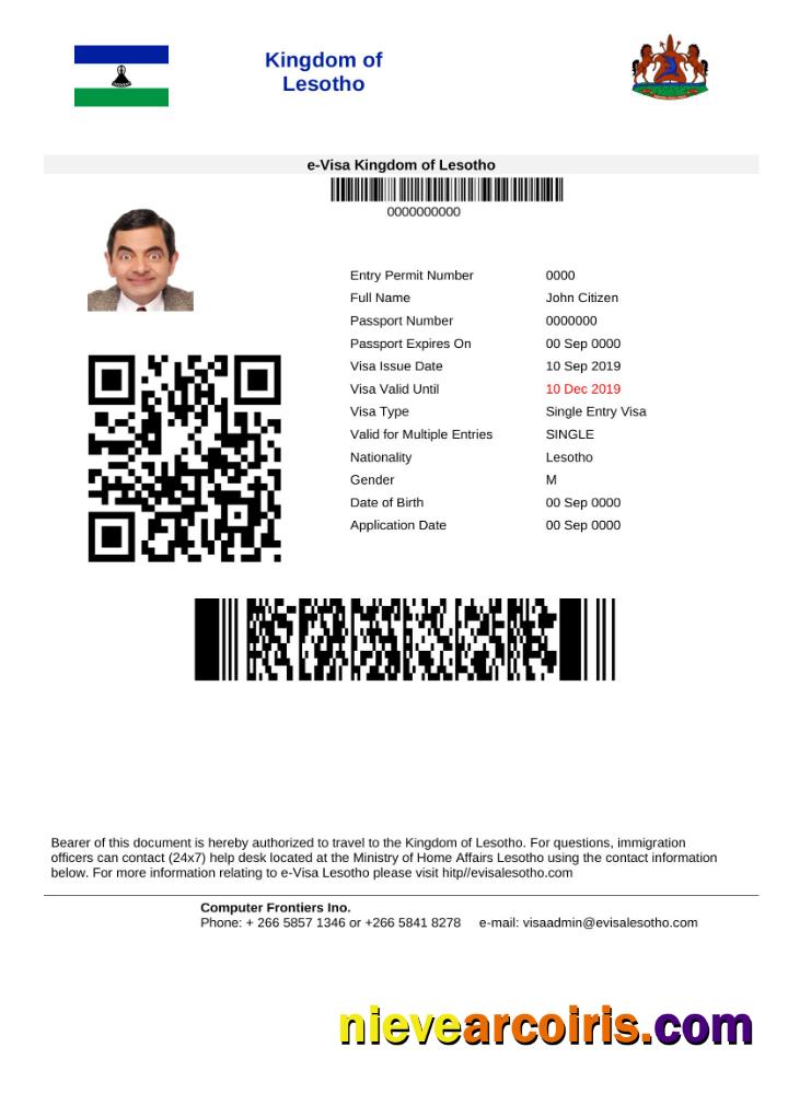 Lesotho e-visa